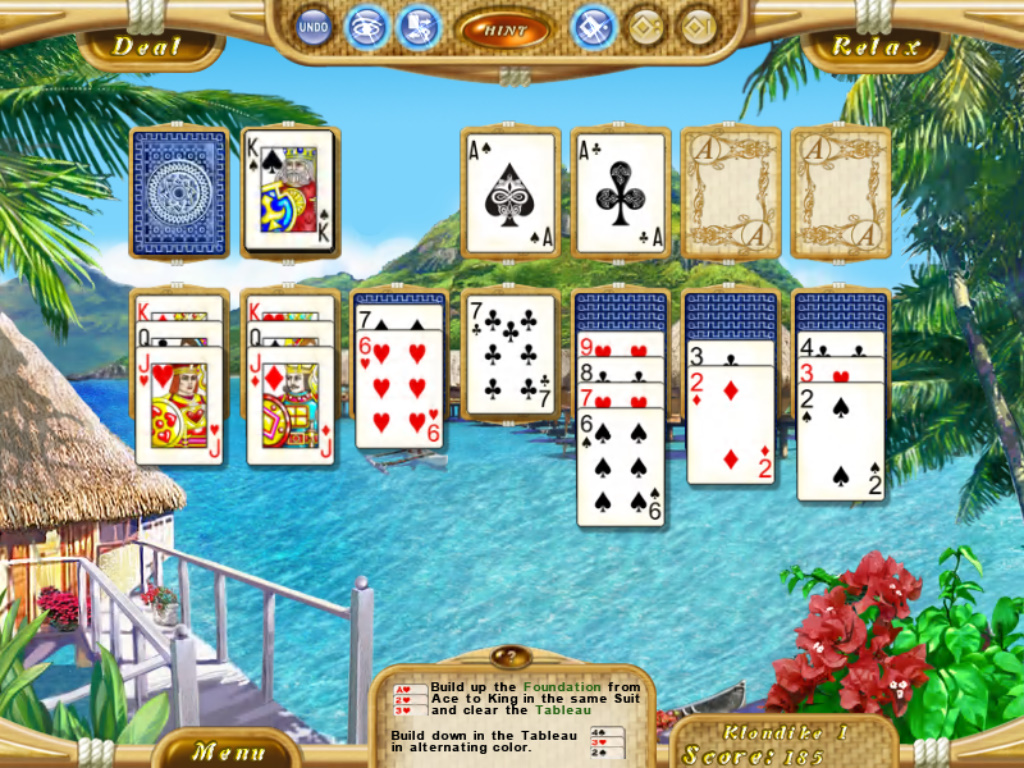 Pasjans gra W Karty Dream Vacation Solitaire