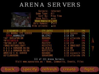 OpenArena (Quake) - zrzut ekranu 12