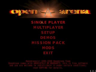 OpenArena (Quake) - zrzut ekranu 1
