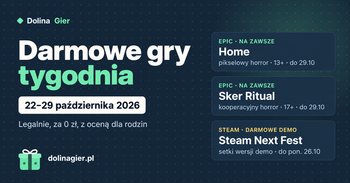 Darmowe gry tygodnia: Home i Sker Ritual za darmo w Epic (22–29 października 2026)