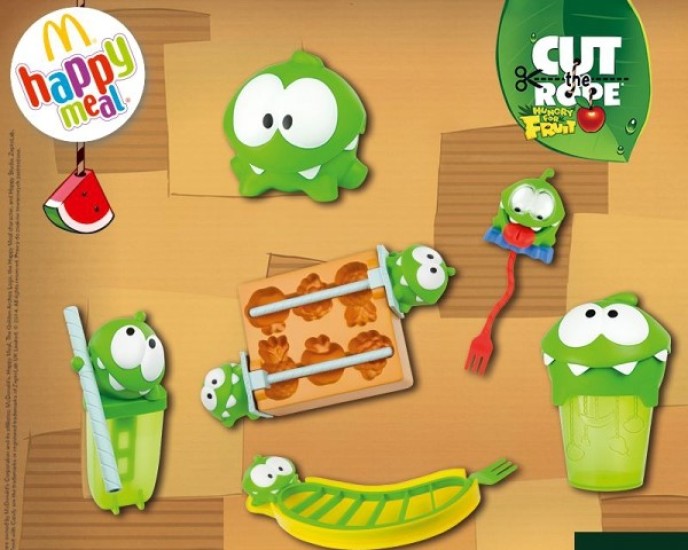 Zabawki z Cut The Rope w McDonalds Happy Meal