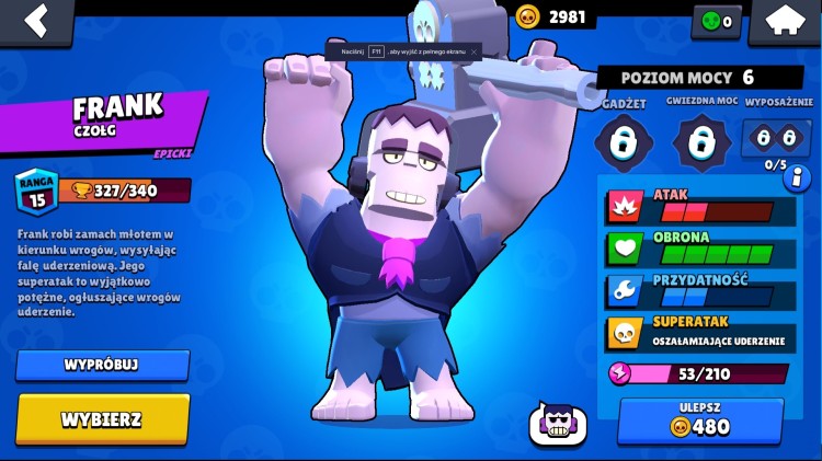 Brawl Stars - postacie, zadymiarze