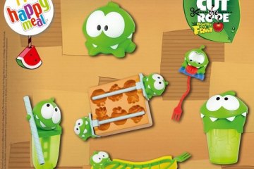Zabawki z Cut The Rope w McDonalds Happy Meal
